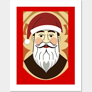 Portrait of Santa Claus 2 Posters and Art